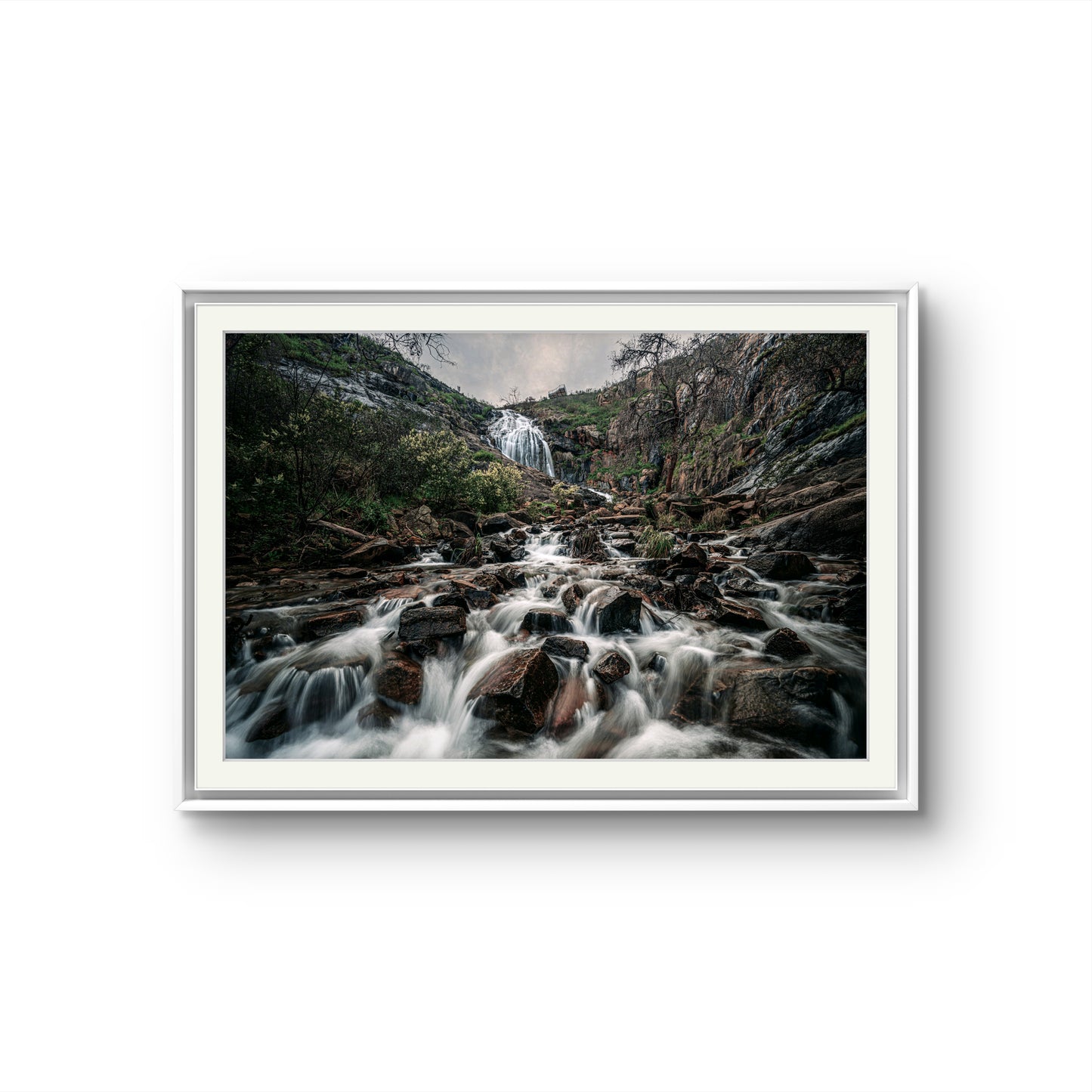 Verdant Flow - Lower Lesmurdie Falls - Framed Print-Gilham-Martin Studio
