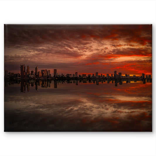 Perth City Panorama – Fiery Dawn