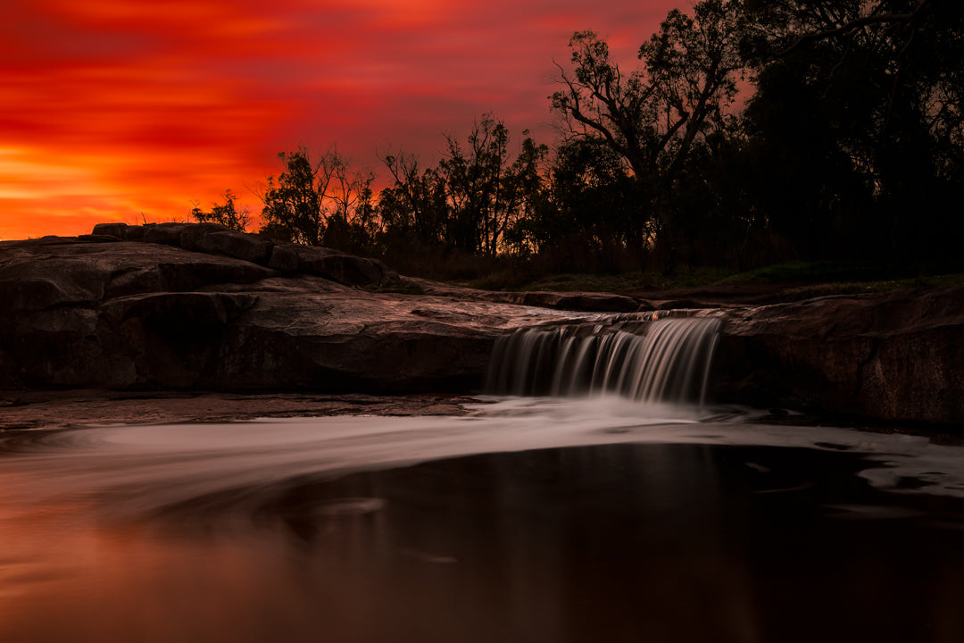 Sunset at Noble Falls
