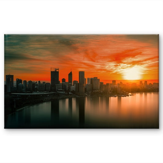 Sunrise over Perth City