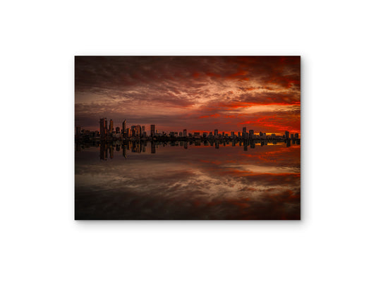 Perth City Panorama – Fiery Dawn